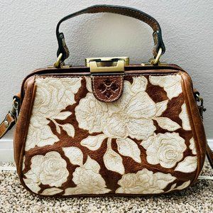 Patricia Nash - Gracchi Satchel Tonal Natural Embroidery